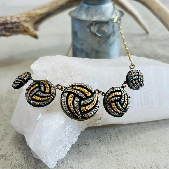Pididdly Links Brass Swirl Link Necklace 16in. - Picture 1 of 11